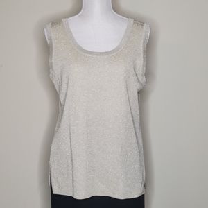Misook Gold Shimmery Tank / Shell size Large